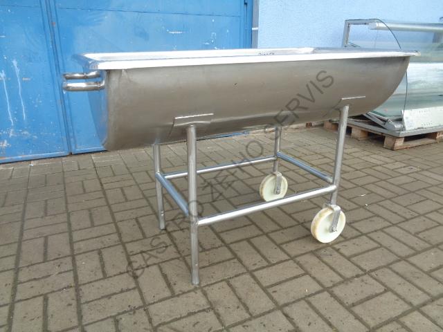Vana míchací - nerez,objem: 150l,podestavba-2x kolečka pro lepší manipulaci 1100x600x800