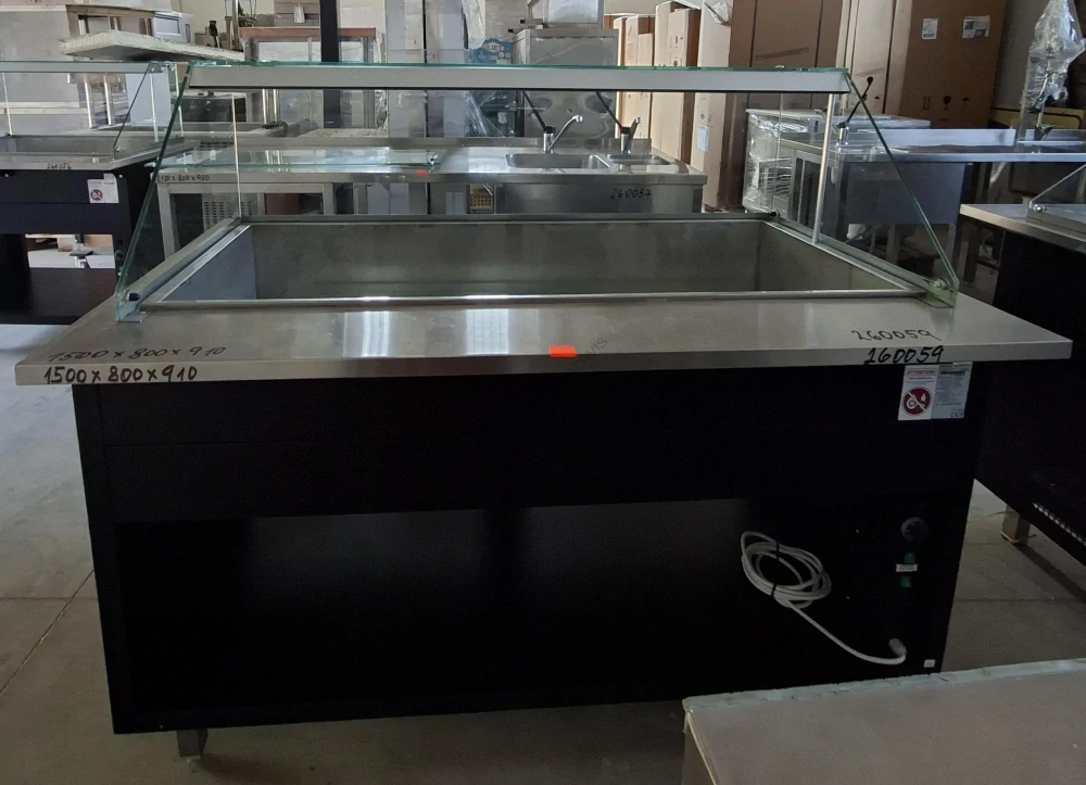 260059 Výdejní vana s dechovou clonou 1500x800x910 4xGN 1/1