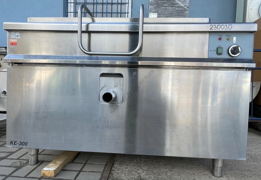 KE-300 Kotel el.,300l.,nepřímý ohřev,hranatý duplikátor  1400x900x900