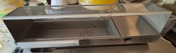 Chladící pultová vitrína - nerez,6x GN1/4-150 (980x270x150),agregát vpravo  1500x370x450