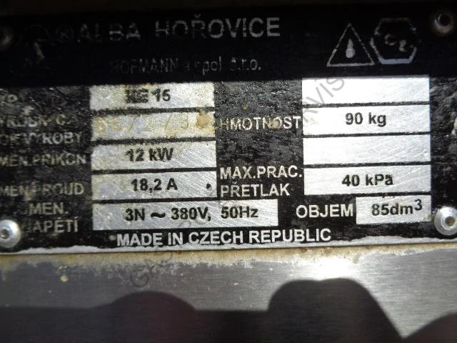 Kotel el. KE-15, 85l  600x900x900