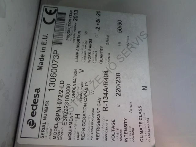 Kombinovaná chladnička SPNI-072/2LD - nerez  710x800x2010