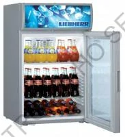 Liebherr  Podstolová chladnička - BCDv 1003,stříbrná,prosklené dveře  497x548x816