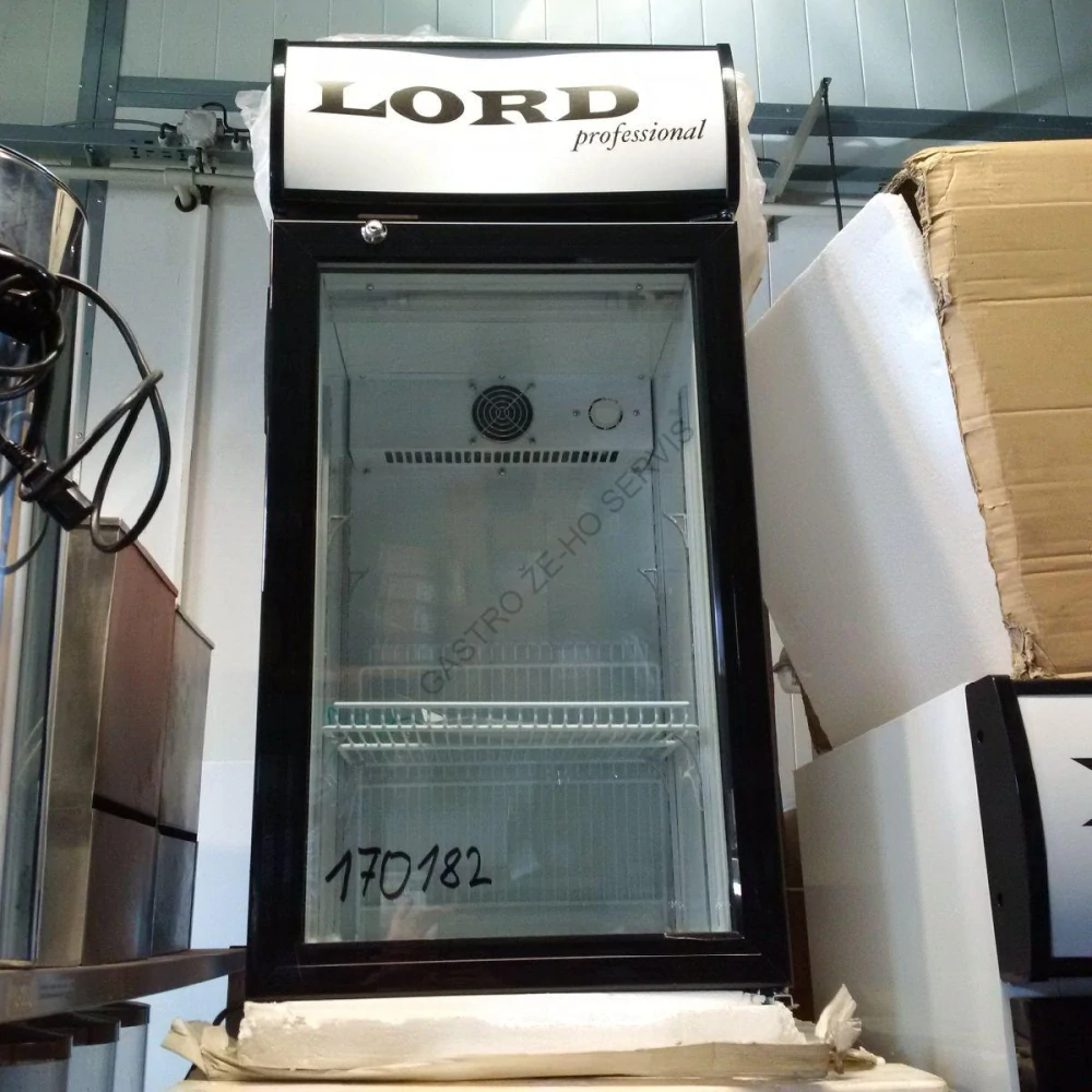 Chladnička podstolová - PR bílá,prosklené dveře - černý rámeček  460x440x960