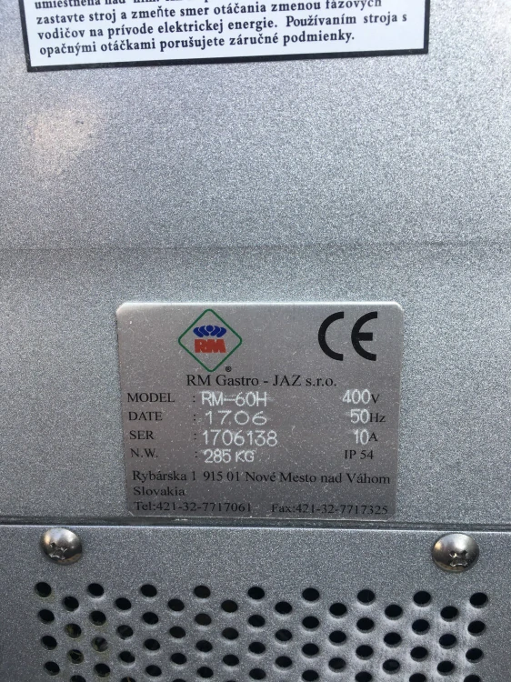 Univerzální robot RM-60H vč. příslušenství,400V  730x640x1300 