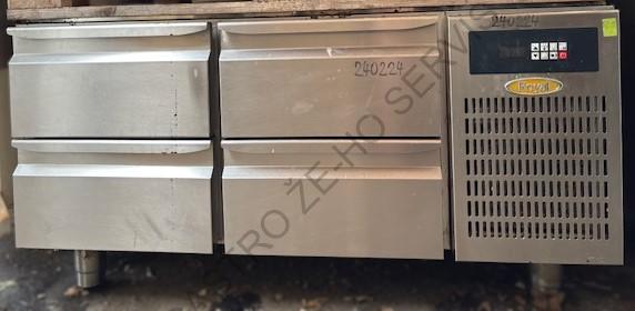 Chladící podestavba - nerez 9SF4C120,4x zásuvka,agregát vpravo  1165x760x620