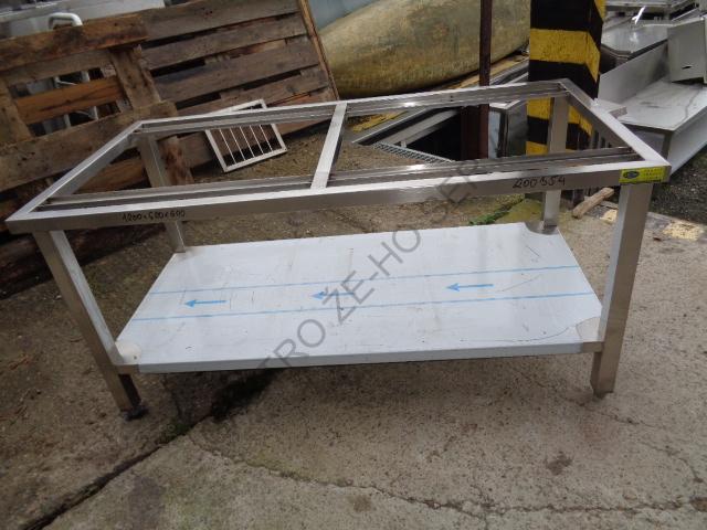 Podestavba - nerez s policí  1200x620x600