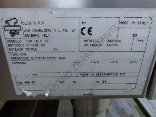 Konvektomat CVM 10E S2  950x750x1880