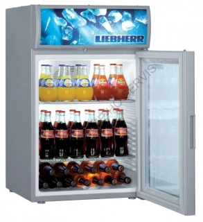 Liebherr  Podstolová chladnička - BCDv 1003,stříbrná,prosklené dveře  497x548x816