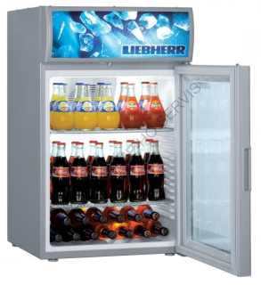 Podstolová chladnička - BCDv 1003,stříbrná,prosklené dveře  497x548x816