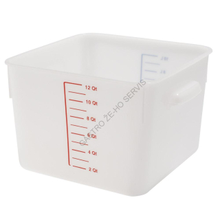 Nádoba polyethylenová s odměrkou a uchy 11.4l.  280x280x200