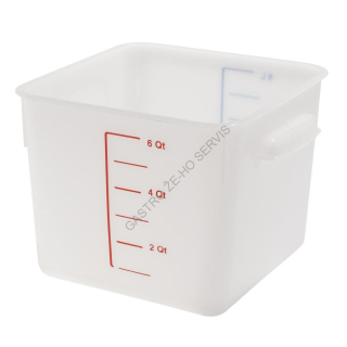 Nádoba  polyethylenová s odměrkou a uchy 5,7l. 220x210x180