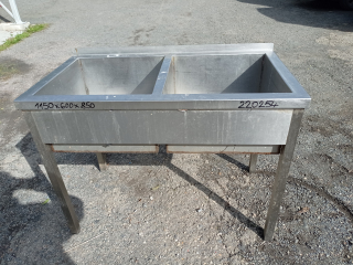 Dvoudřez - nerez, ZL (2x500x500x300)  1150x600x850