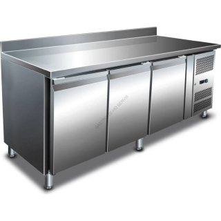 Nerezový chladící stůl bez vrchní desky QR 3100TN - 2 zásuvky/dvířka/3 zásuvky/agregát vpr
