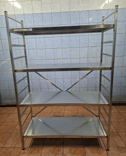 260014 Nerez. regál 4x police 1220x500x1830