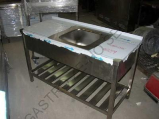 Dřez s pracovní plochou 1400x600mm (roštová police)