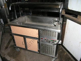 Výdejní vozík s ohřívací vanou a studeným boxem  1200x780x900/1330