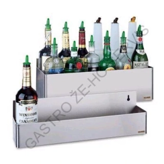 Zásobník nerezový závěsný na láhve 1050x100x100/160