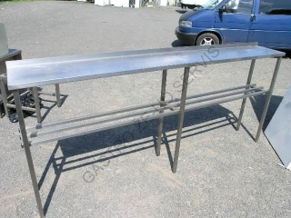 Bufetový nerezový stůl s rošt. policí ZL 2500x360x1100