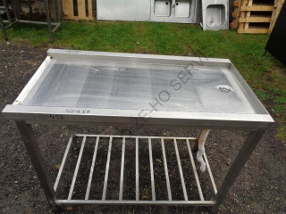 Výstupní stůl k myčce - nerez,roštová police  1150x610x900