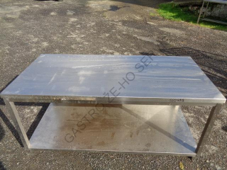 Stůl - nerez s policí,zadní opláštění  1700x800x800