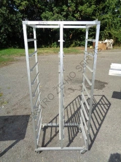 Vozík na tácy - hliník,pojízdný,2x 10zásuvů (310x500)  710x510x1680