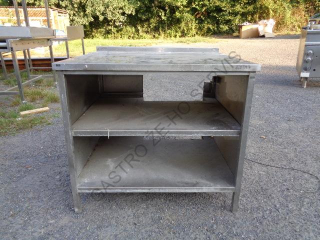 Stůl - nerez,2x police,opláštěný,ZL  940x820x850