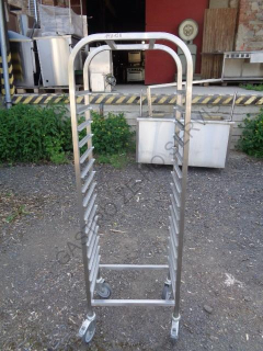 Vozík na tácy - nerez,pojízdný,15x zásuv  (vr. 510x350)  560x360x1720