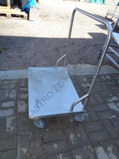 Vozík plošinový - nerez  740x480x570