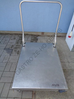 Vozík plošinový - nerez  690x950x570
