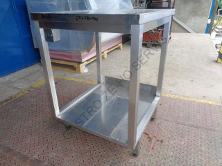 Stůl - nerez s policí  650x780x900