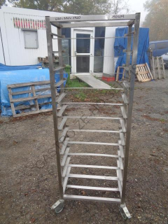 Vozík na tácy - nerez,12x zásuv (560x320)  620x30x1720