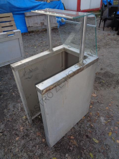 Výdejní box na vozík - nerez s dechovou clonou ATYP  495x700x1270