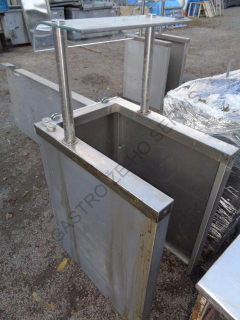 Výdejní box na vozík - nerez s dechovou clonou ATYP  495x700x1270