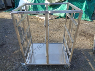 Vozík na tácy - nerez,2x 10 zásuvů (335x385)  760x390x1490