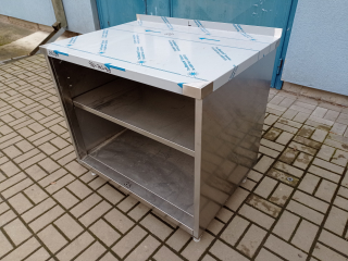 Stůl - nerez,opláštěný,2x police,ZL  960x700x900