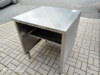 Stůl - nerez s policí  800x700x900