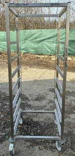 Vozík na tácy - nerez,pojízdný,8x zásuv (530x650)  595x660x1610