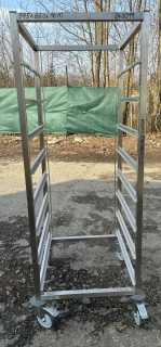 Vozík na tácy - nerez,pojízdný,8x zásuv (530x650)  595x660x1610