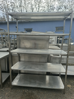 260008 Nerez regál 5x police  1480x600x2000