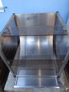 Skříňka - nerez,kouřové sklo (na pečivo)  600x600x600