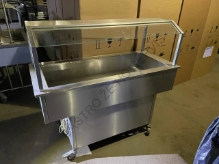 Výdejní chladící vana CP4 - 4x GN 1/1,dechová clona,pojízdná  1500x680x1340