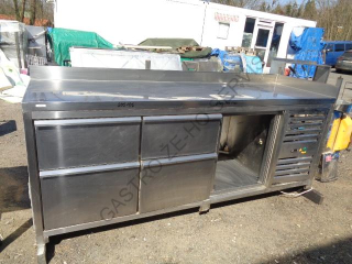 Chladící stůl - nerez,4x zásuvka,1x dvířka,agregát vpravo,ZPL  2300x700x900