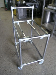 Vozík nerezový pojízdný 400x600x600/900