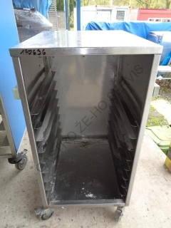 Vozík na tácy - nerez 9x zásuv,oplechování  500x620x990