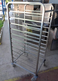 Vozík na tácy - nerez,11x zásuv (535x670)  590x700x1600