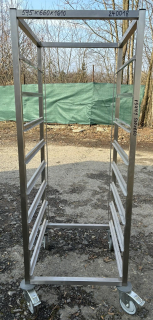 Vozík na tácy - nerez,pojízdný,8x zásuv (530x650)  595x660x1610