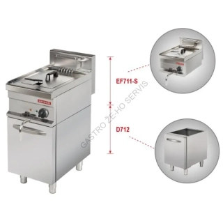 Fritéza s podestavbou GG711S PLYNOVÁ